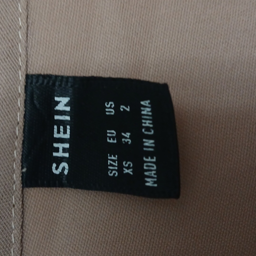 SHEIN Tan Ruffled V-Neck Top - Picture 5 of 5